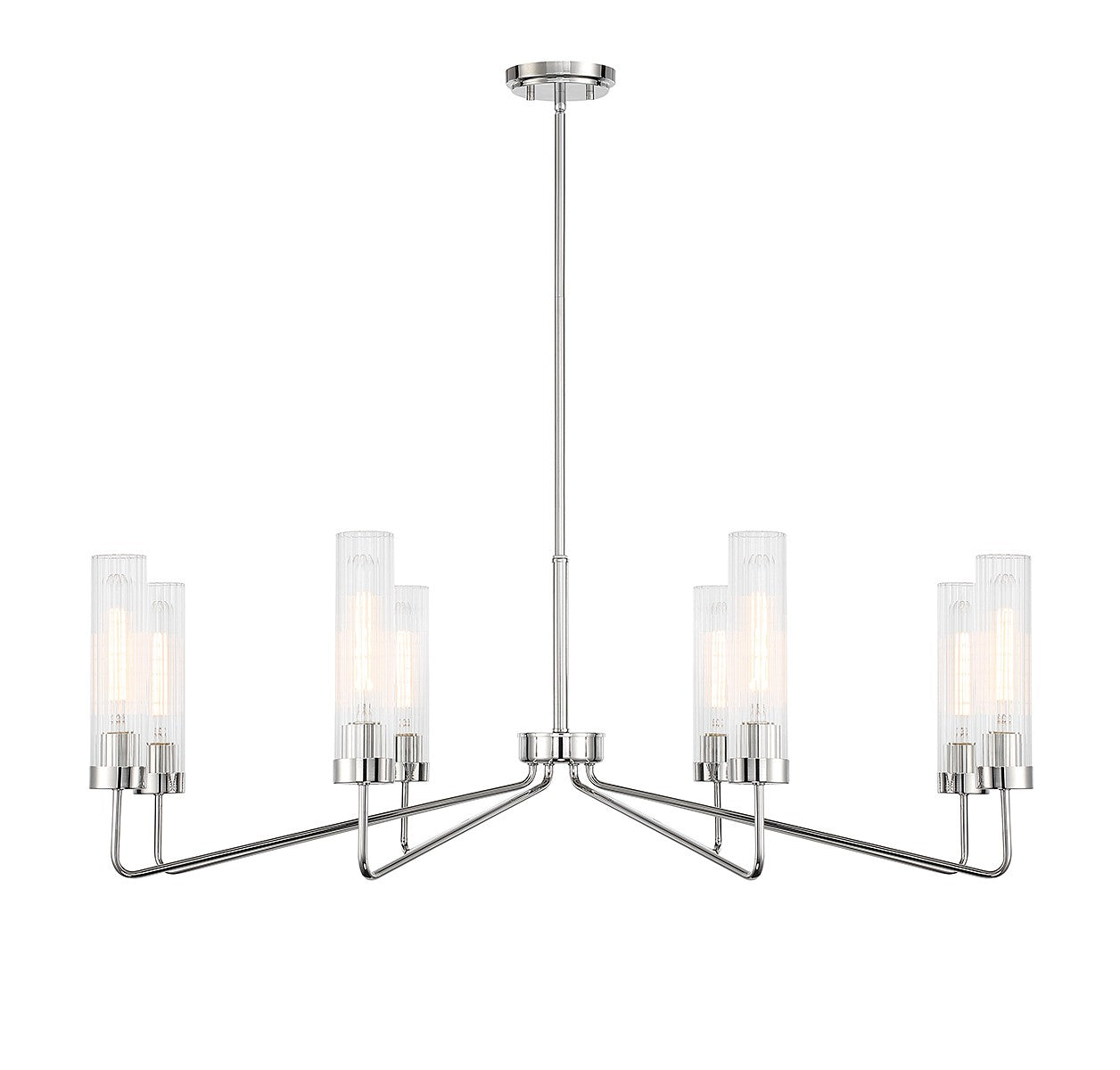 Savoy House - 1-8860-8-109 - Eight Light Chandelier - Baker - Polished Nickel