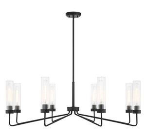 Savoy House - 1-8860-8-89 - Eight Light Chandelier - Baker - Matte Black