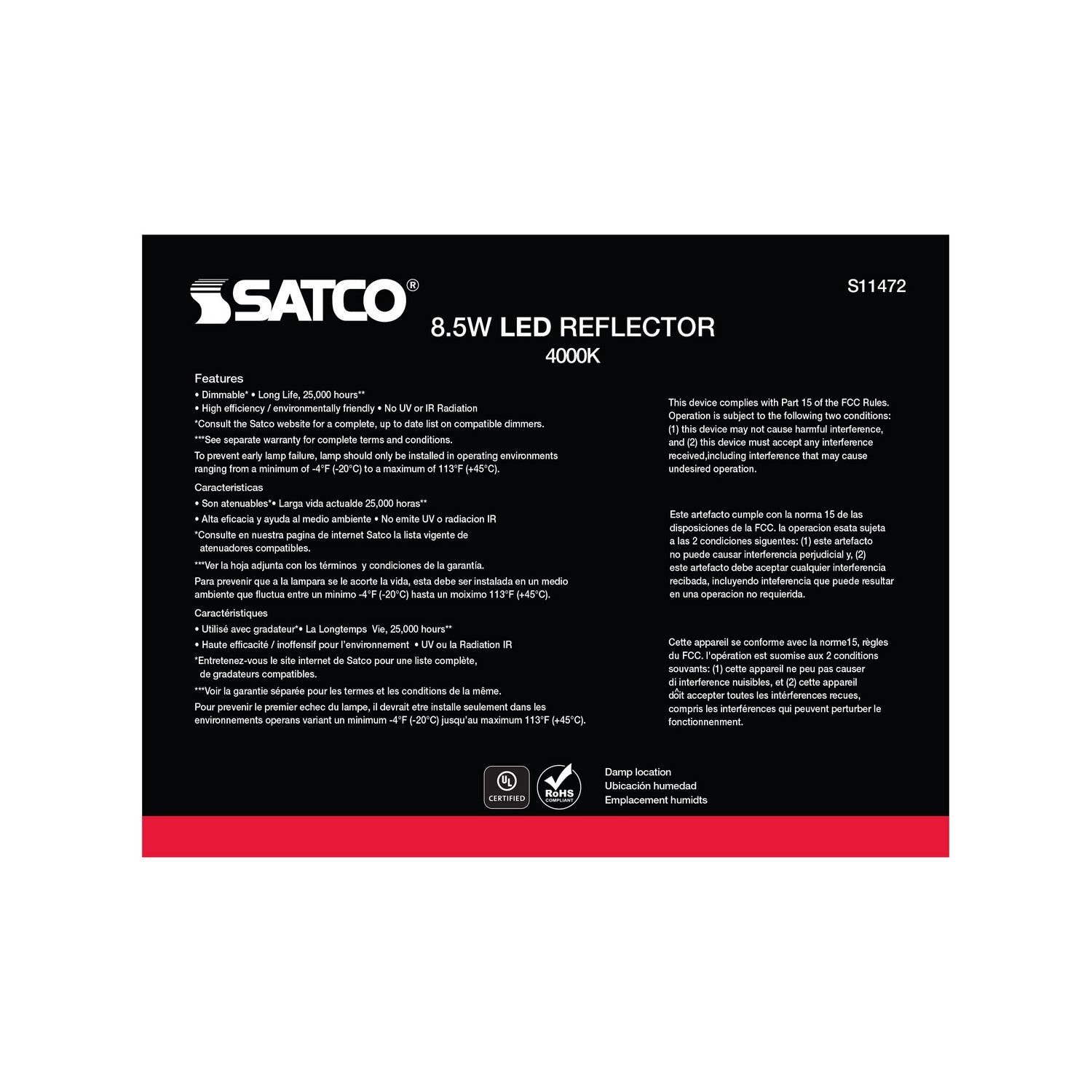 Satco - S11472 - Light Bulb - Frost