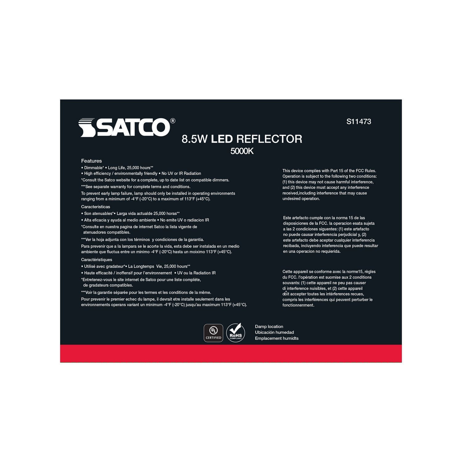 Satco - S11473 - Light Bulb - Frost