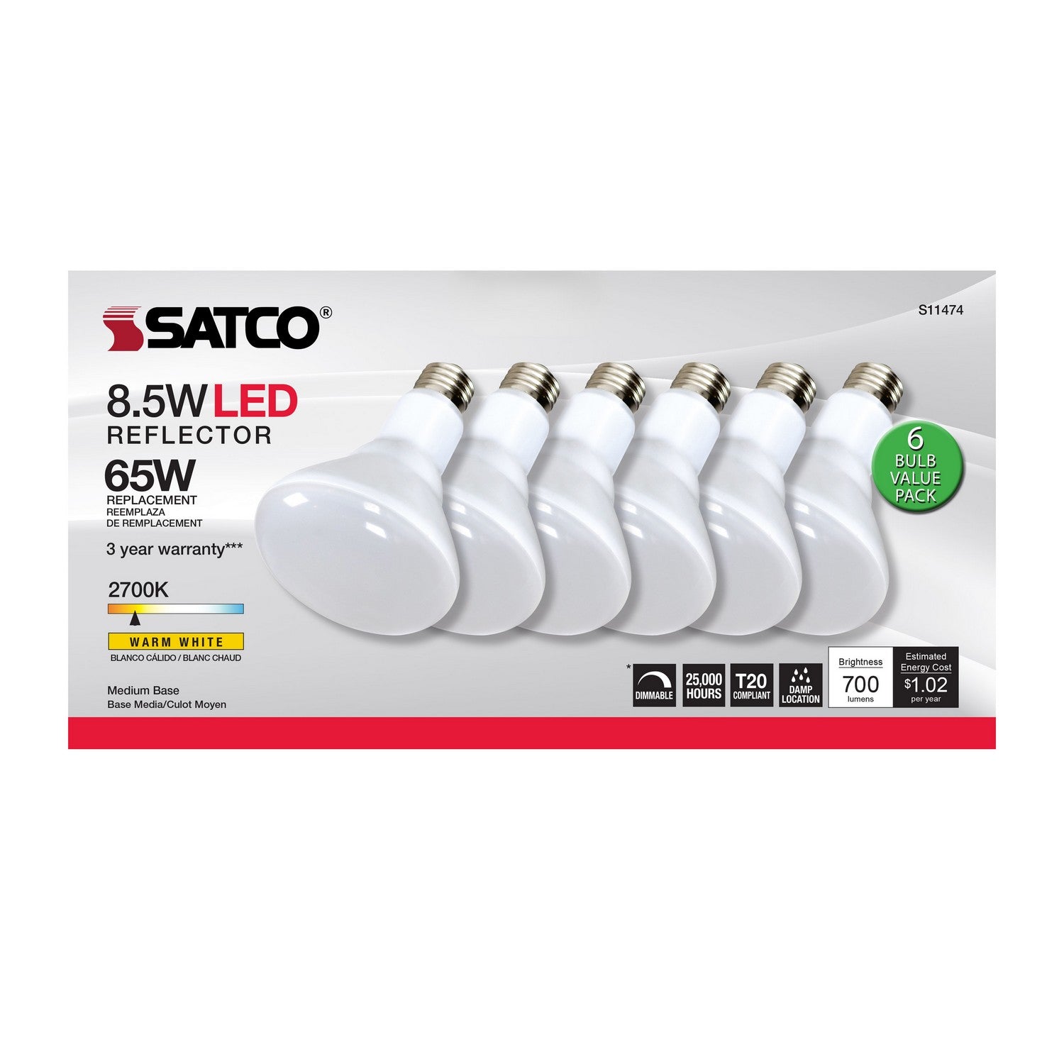 Satco - S11474 - Light Bulb - Frost