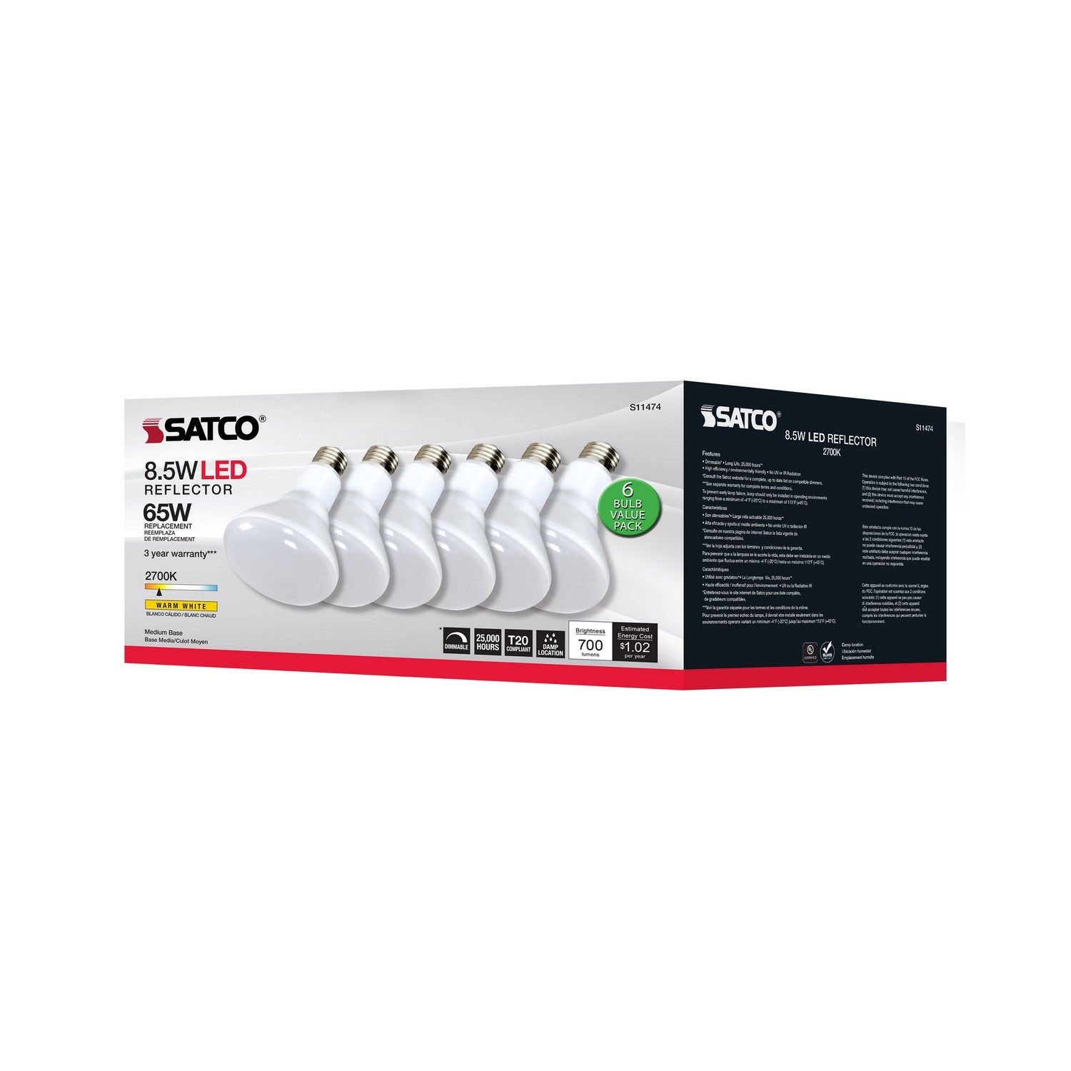 Satco - S11474 - Light Bulb - Frost