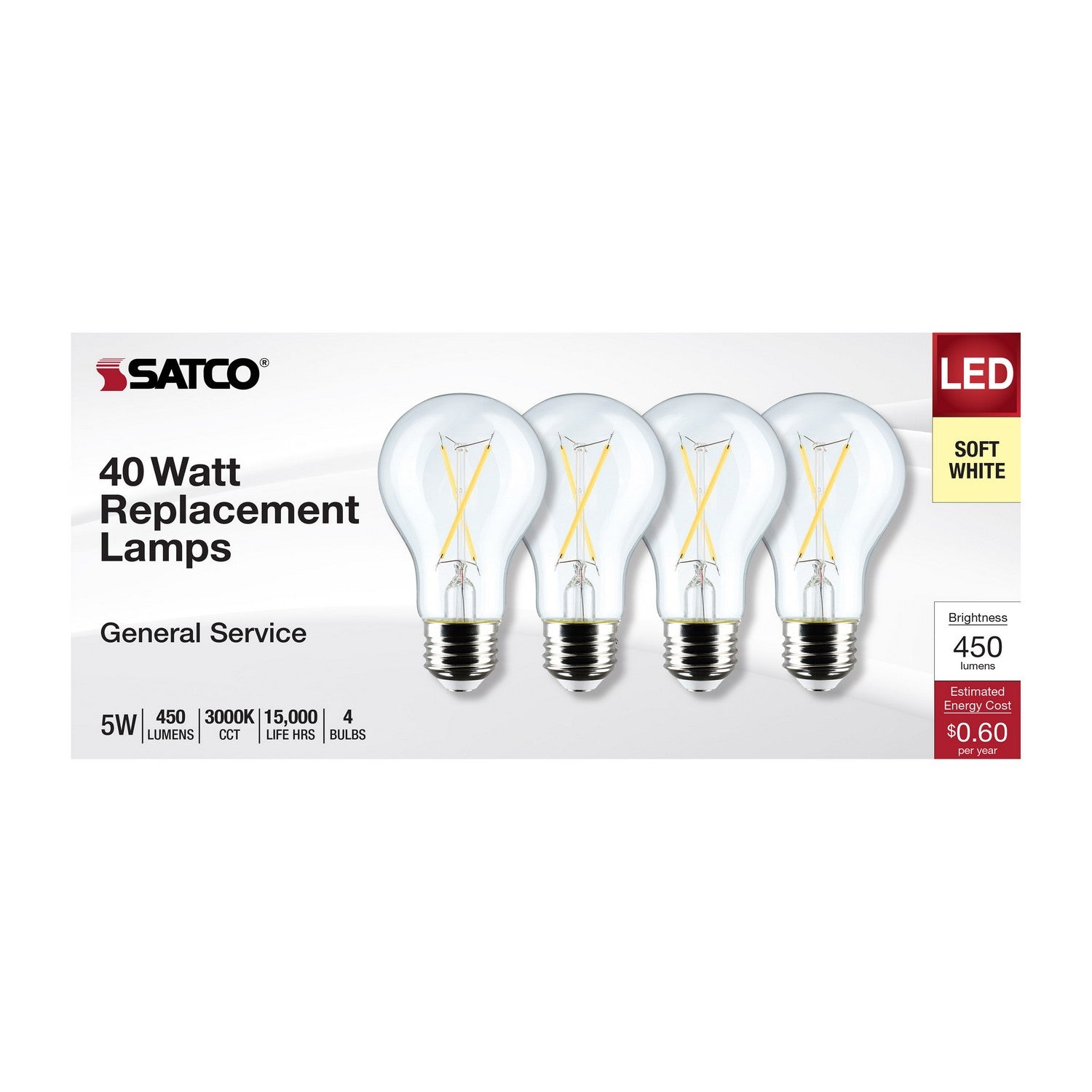 Satco - S12461 - Light Bulb - Clear