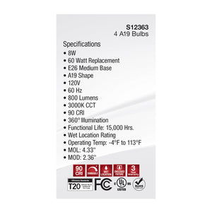 Satco - S12463 - Light Bulb - Clear