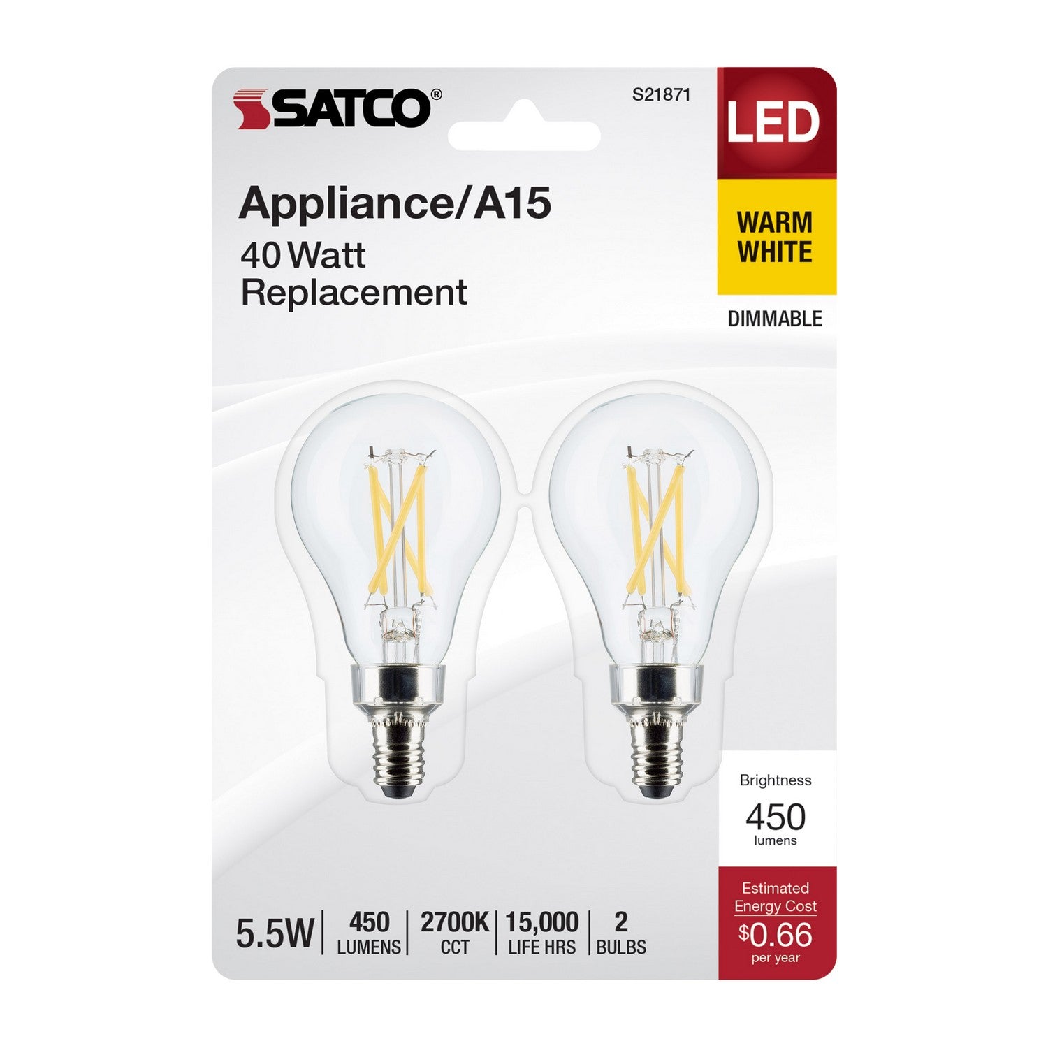 Satco - S21871 - Light Bulb - Clear