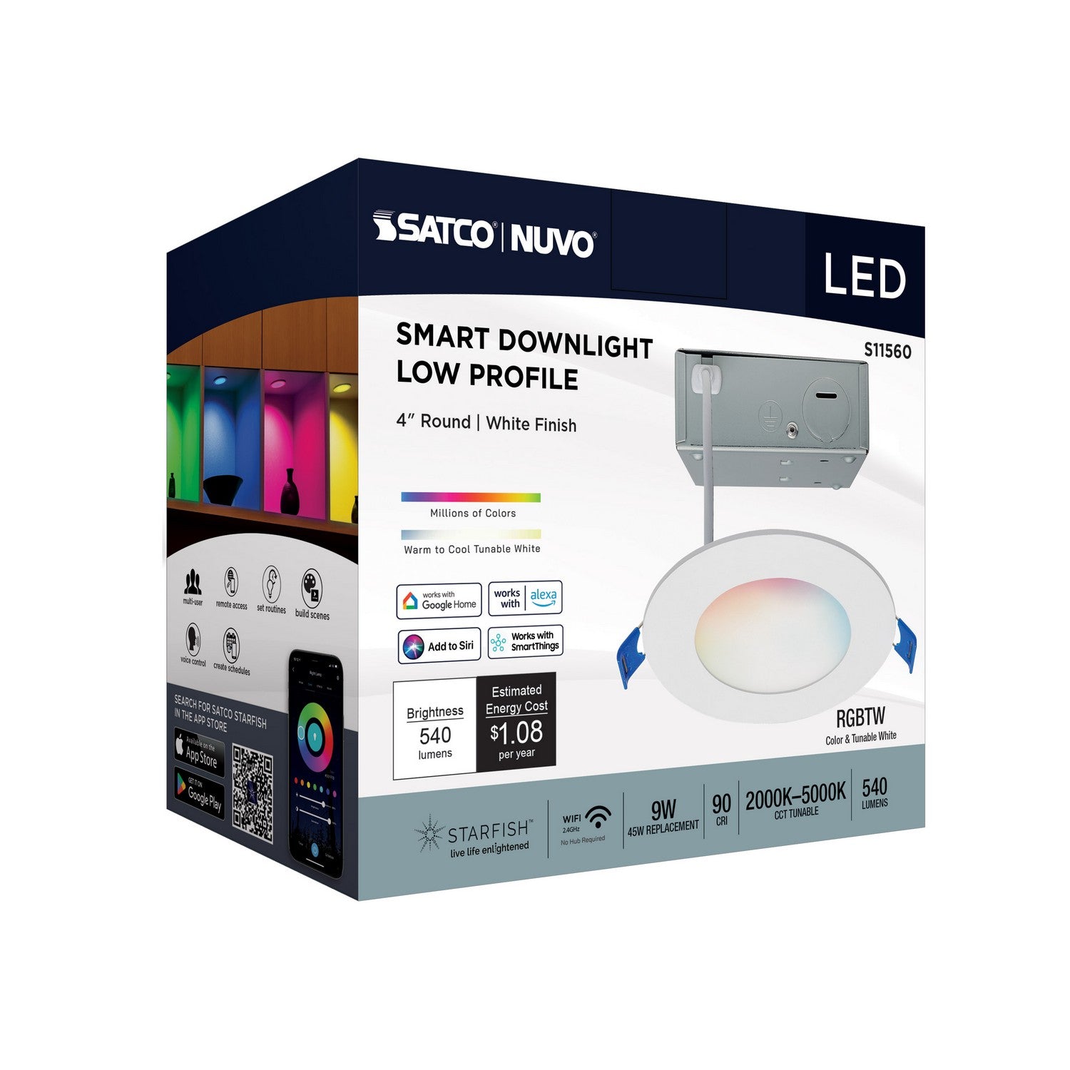 Satco - S11560 - LED Downlight - White