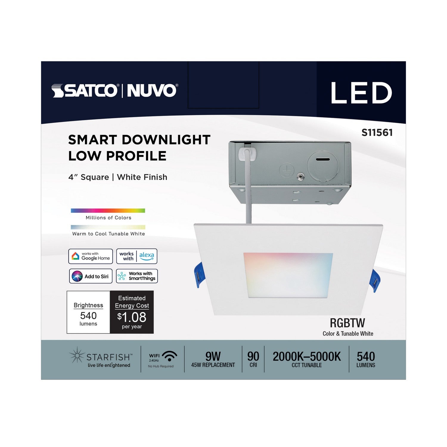 Satco - S11561 - LED Downlight - White