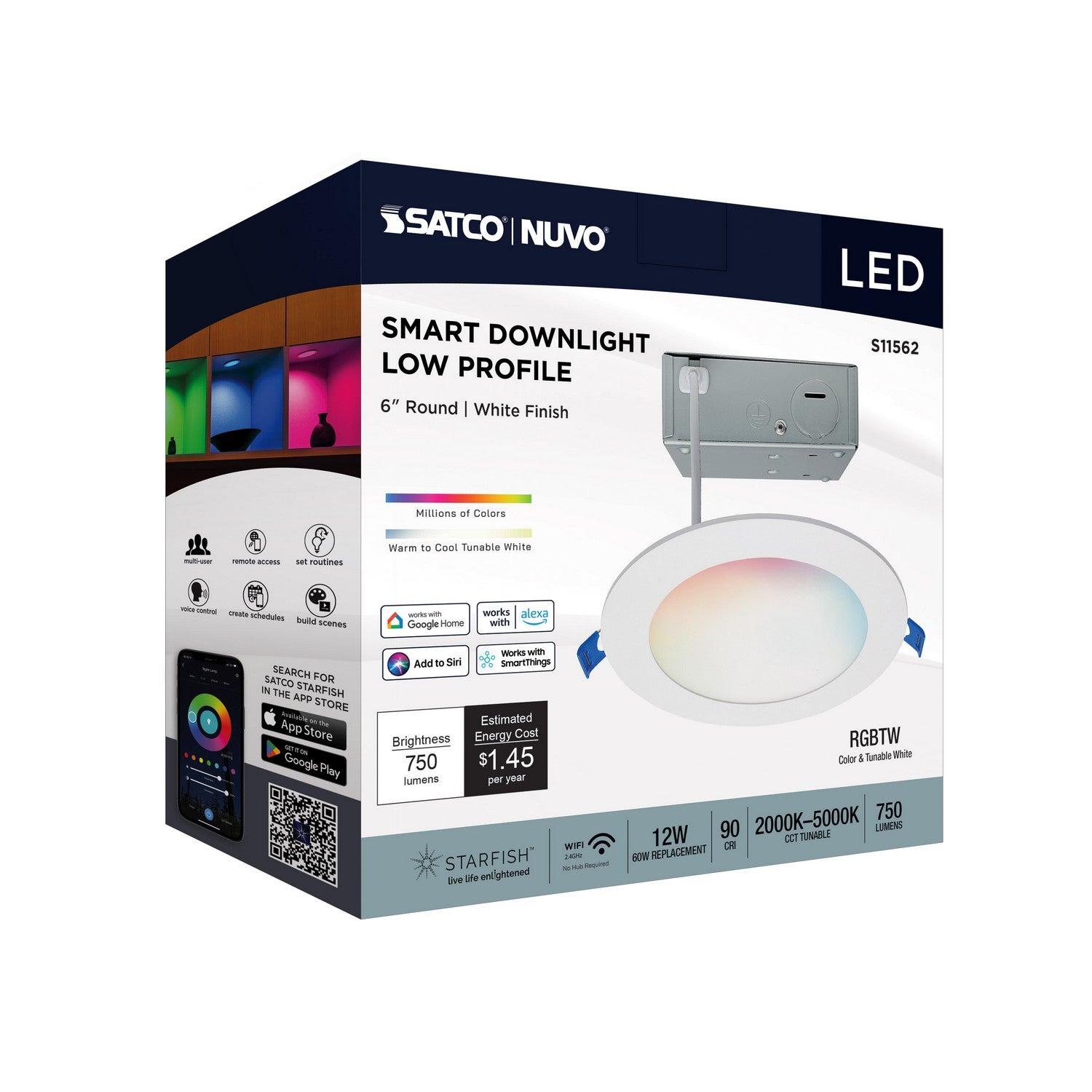 Satco - S11562 - LED Downlight - White