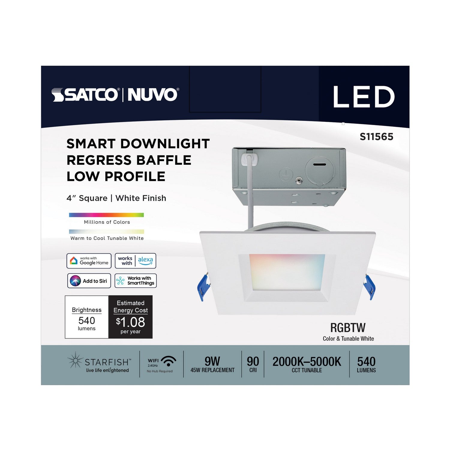 Satco - S11565 - LED Downlight - White