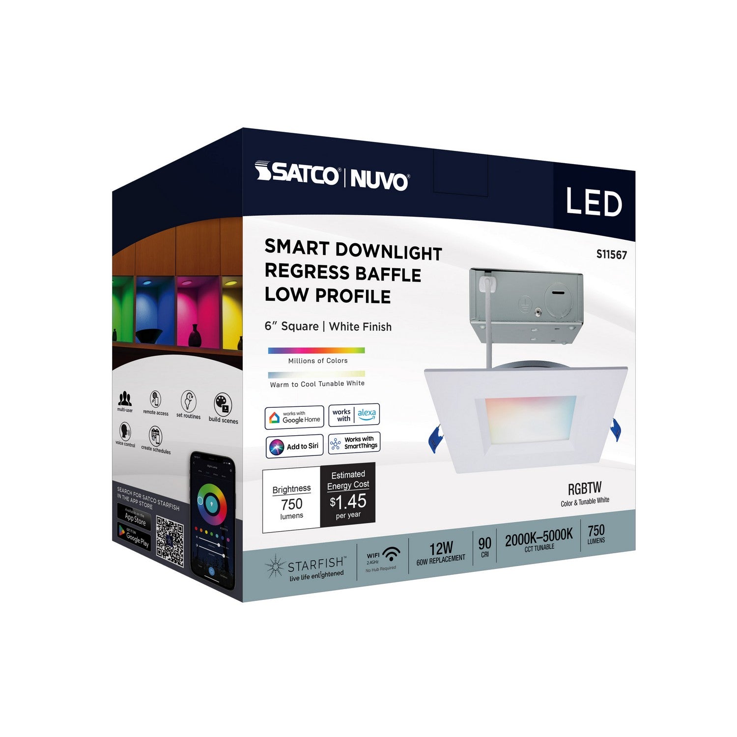 Satco - S11567 - LED Downlight - White