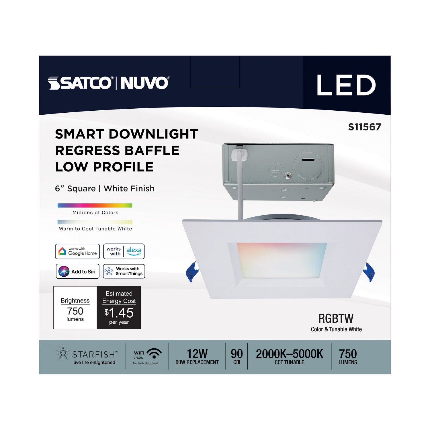 Satco - S11567 - LED Downlight - White