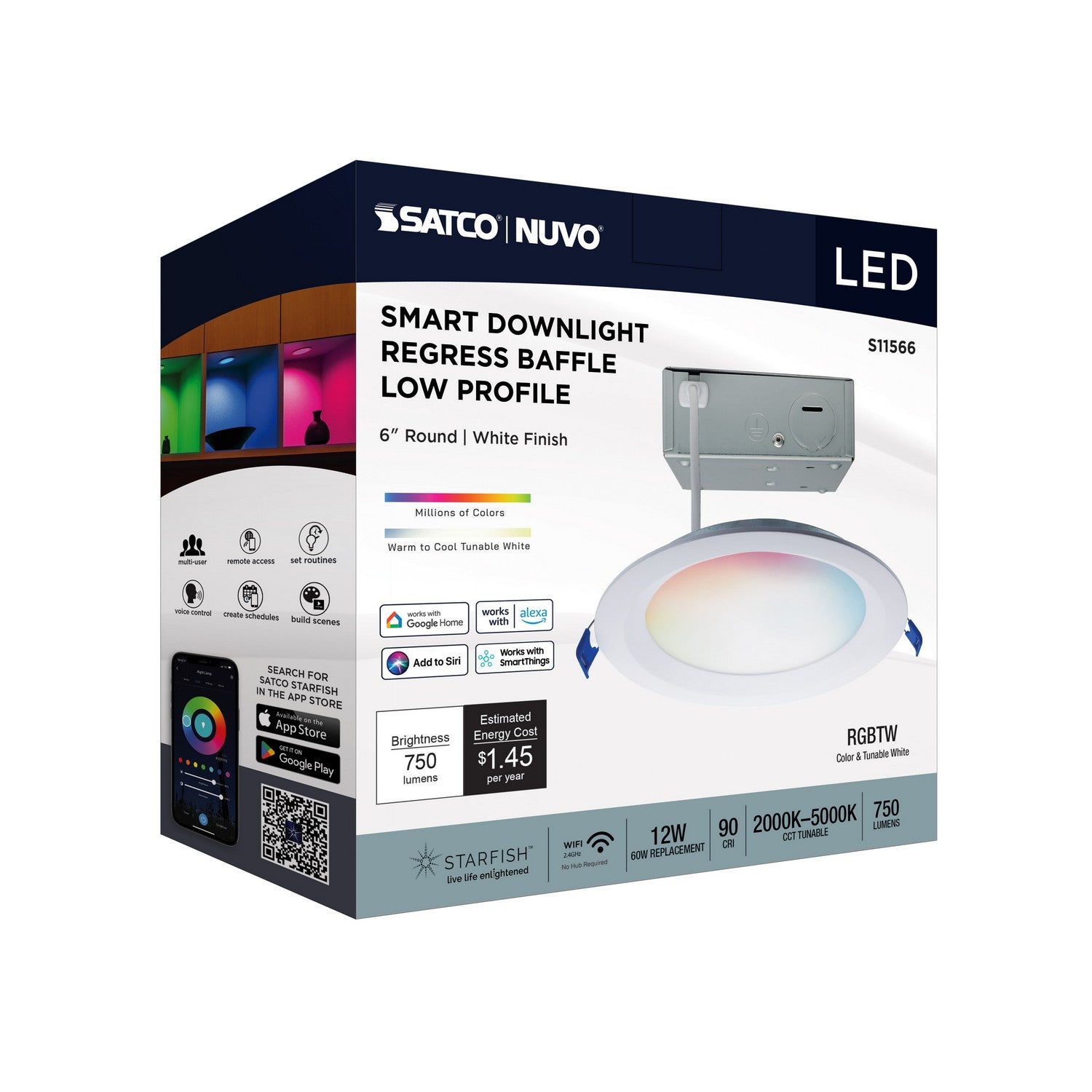 Satco - S11566 - LED Downlight - White