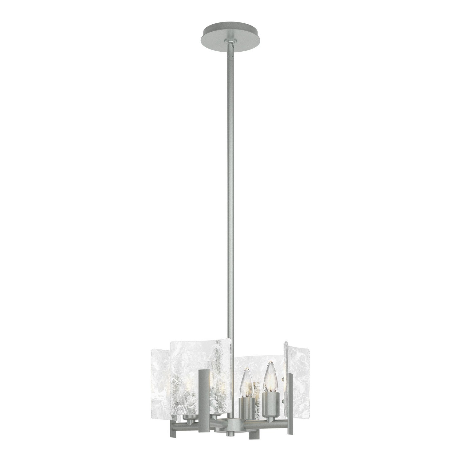 Hubbardton Forge - 131060-SKT-MULT-82-YR0719 - Four Light Semi-Flush/Pendant - Arc - Vintage Platinum