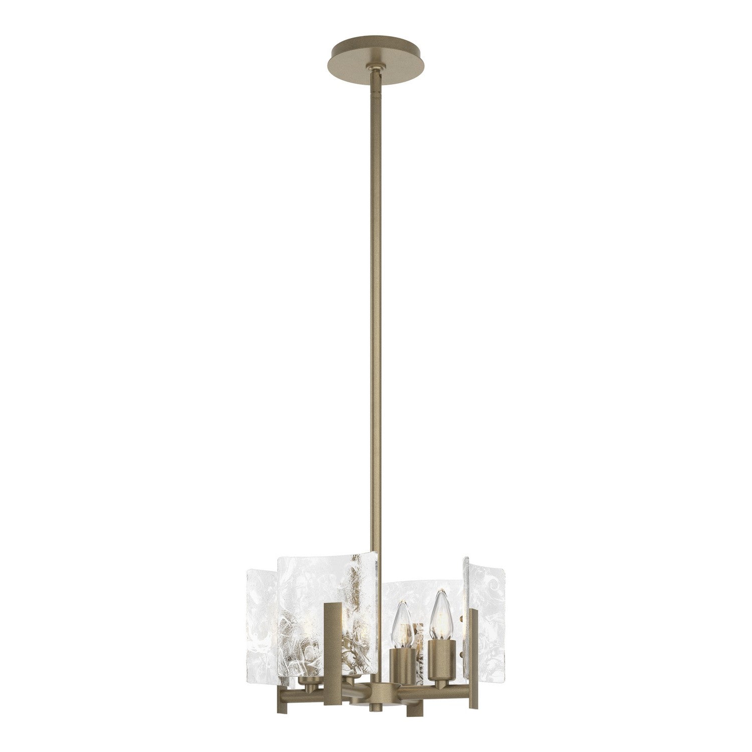 Hubbardton Forge - 131060-SKT-MULT-84-YR0719 - Four Light Semi-Flush/Pendant - Arc - Soft Gold