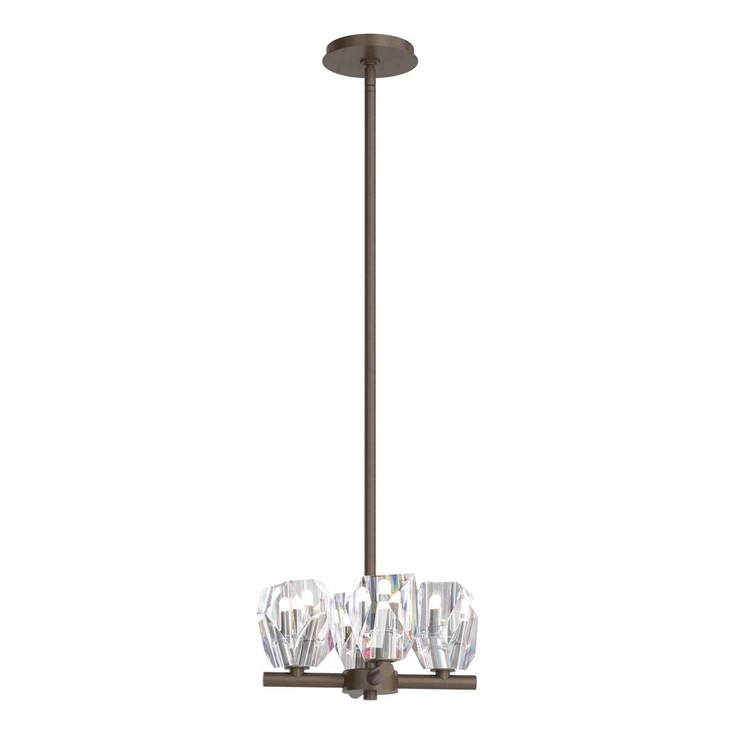 Hubbardton Forge - 131061-SKT-MULT-05-CR - Four Light Semi-Flush/Pendant - Gatsby - Bronze