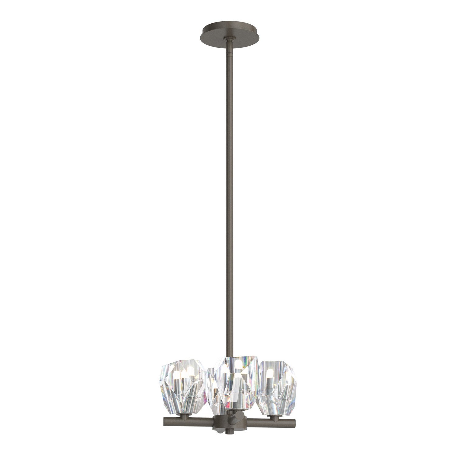 Hubbardton Forge - 131061-SKT-MULT-07-CR - Gatsby 4-Light Semi-Flush/Pendant - Gatsby - Dark Smoke