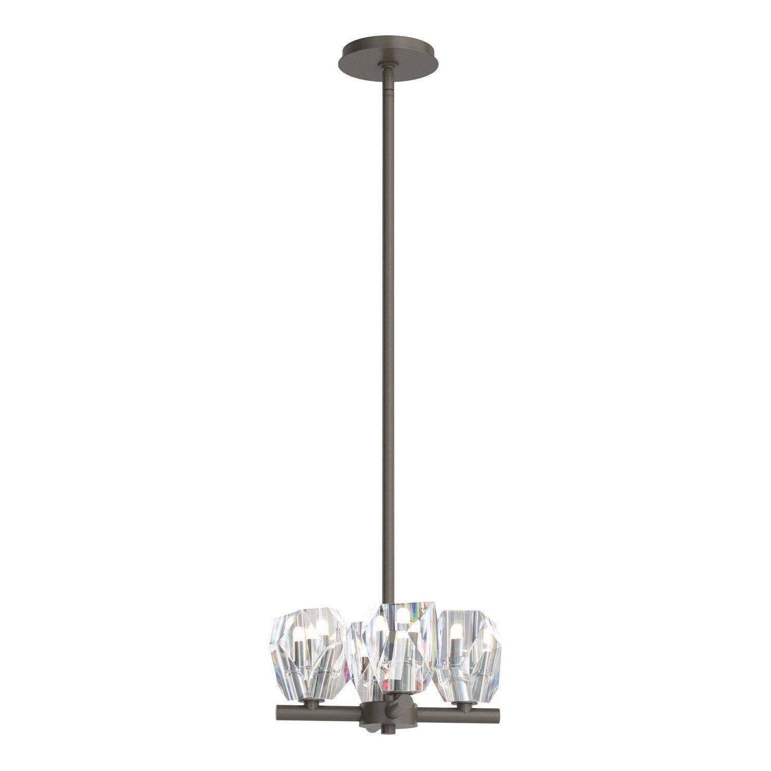 Hubbardton Forge - 131061-SKT-MULT-07-CR - Four Light Semi-Flush/Pendant - Gatsby - Dark Smoke