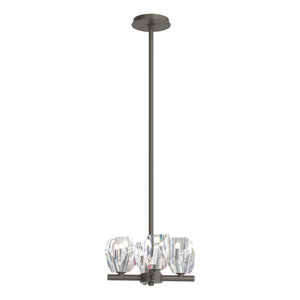 Hubbardton Forge - 131061-SKT-MULT-07-CR - Four Light Semi-Flush/Pendant - Gatsby - Dark Smoke