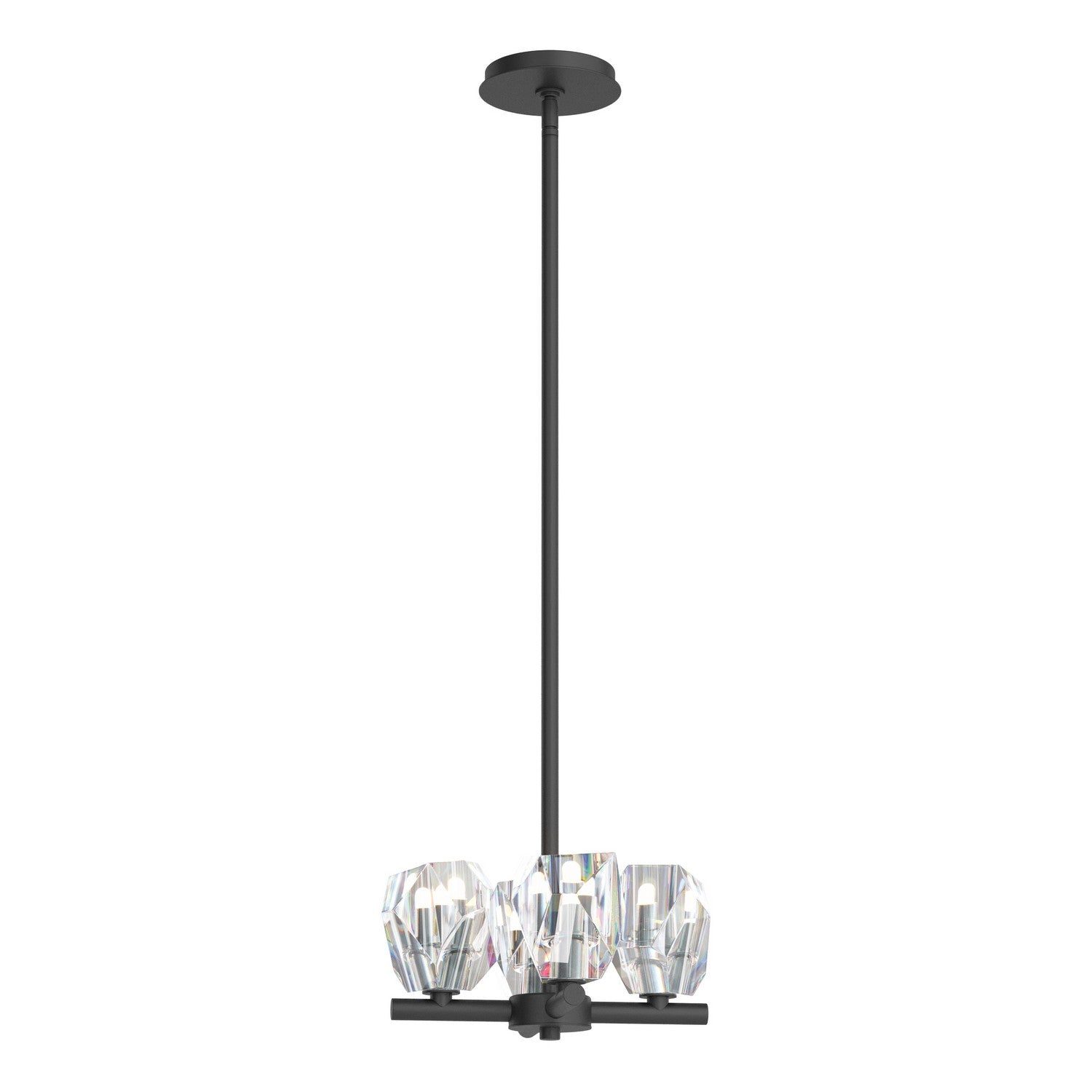 Hubbardton Forge - 131061-SKT-MULT-10-CR - Gatsby 4-Light Semi-Flush/Pendant - Gatsby - Black