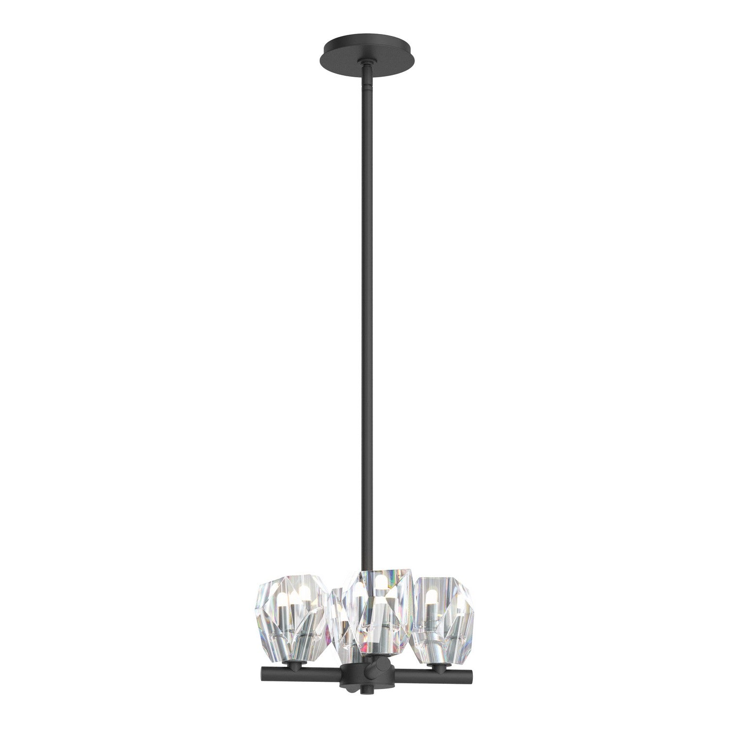 Hubbardton Forge - 131061-SKT-MULT-10-CR - Four Light Semi-Flush/Pendant - Gatsby - Black