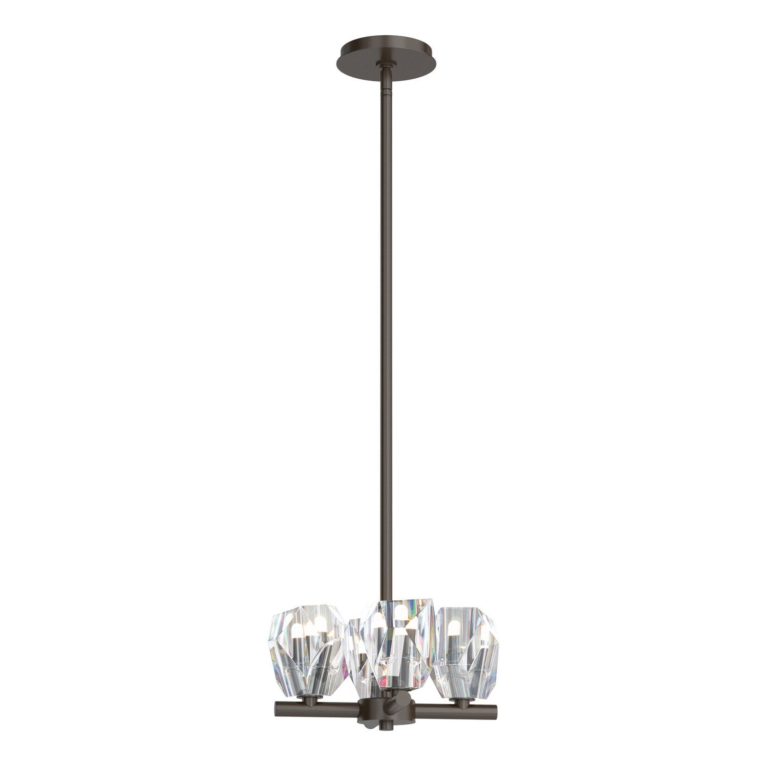 Hubbardton Forge - 131061-SKT-MULT-14-CR - Four Light Semi-Flush/Pendant - Gatsby - Oil Rubbed Bronze