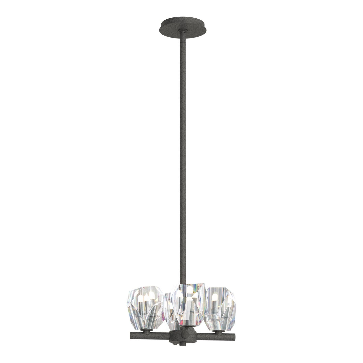 Hubbardton Forge - 131061-SKT-MULT-20-CR - Four Light Semi-Flush/Pendant - Gatsby - Natural Iron