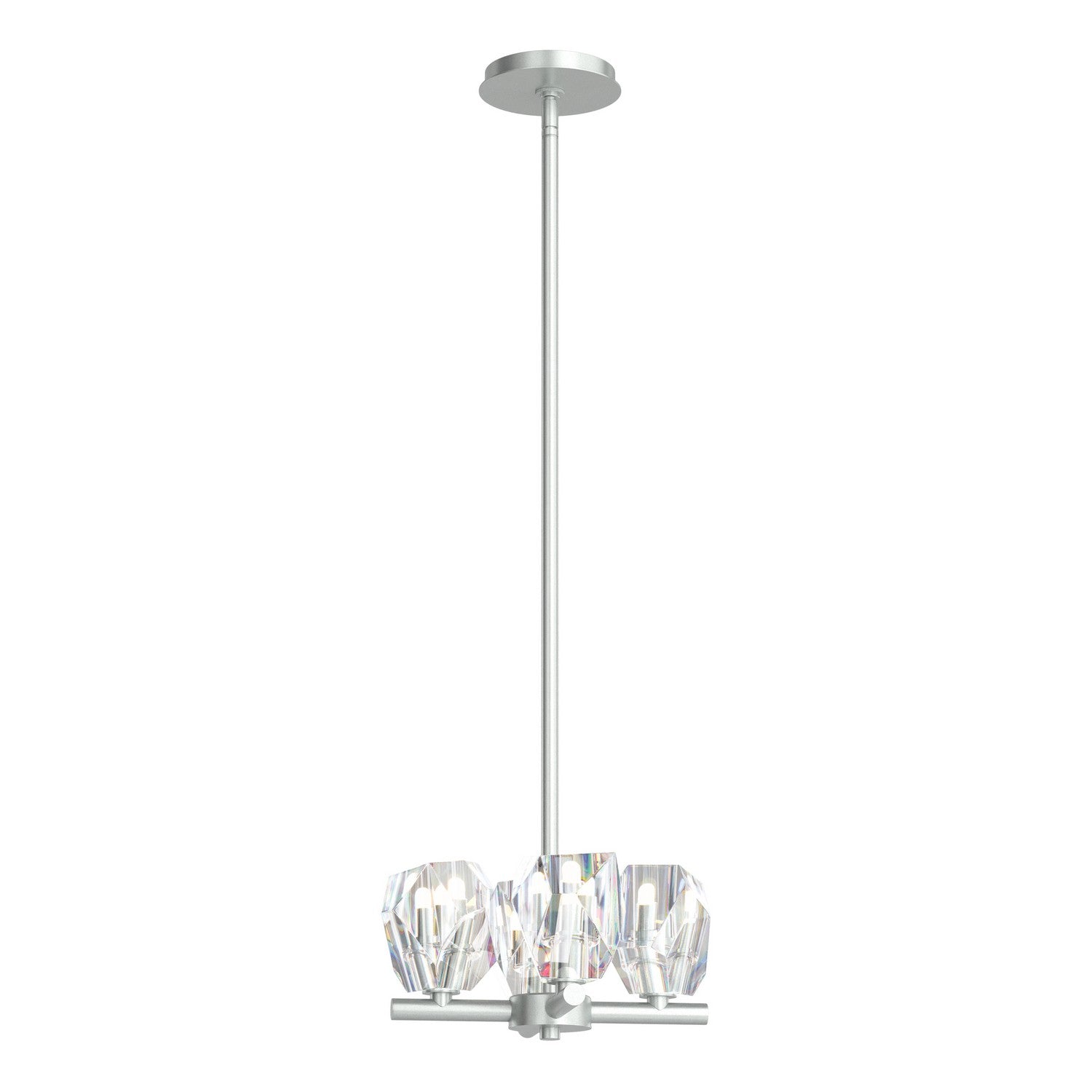 Hubbardton Forge - 131061-SKT-MULT-82-CR - Gatsby 4-Light Semi-Flush/Pendant - Gatsby - Vintage Platinum