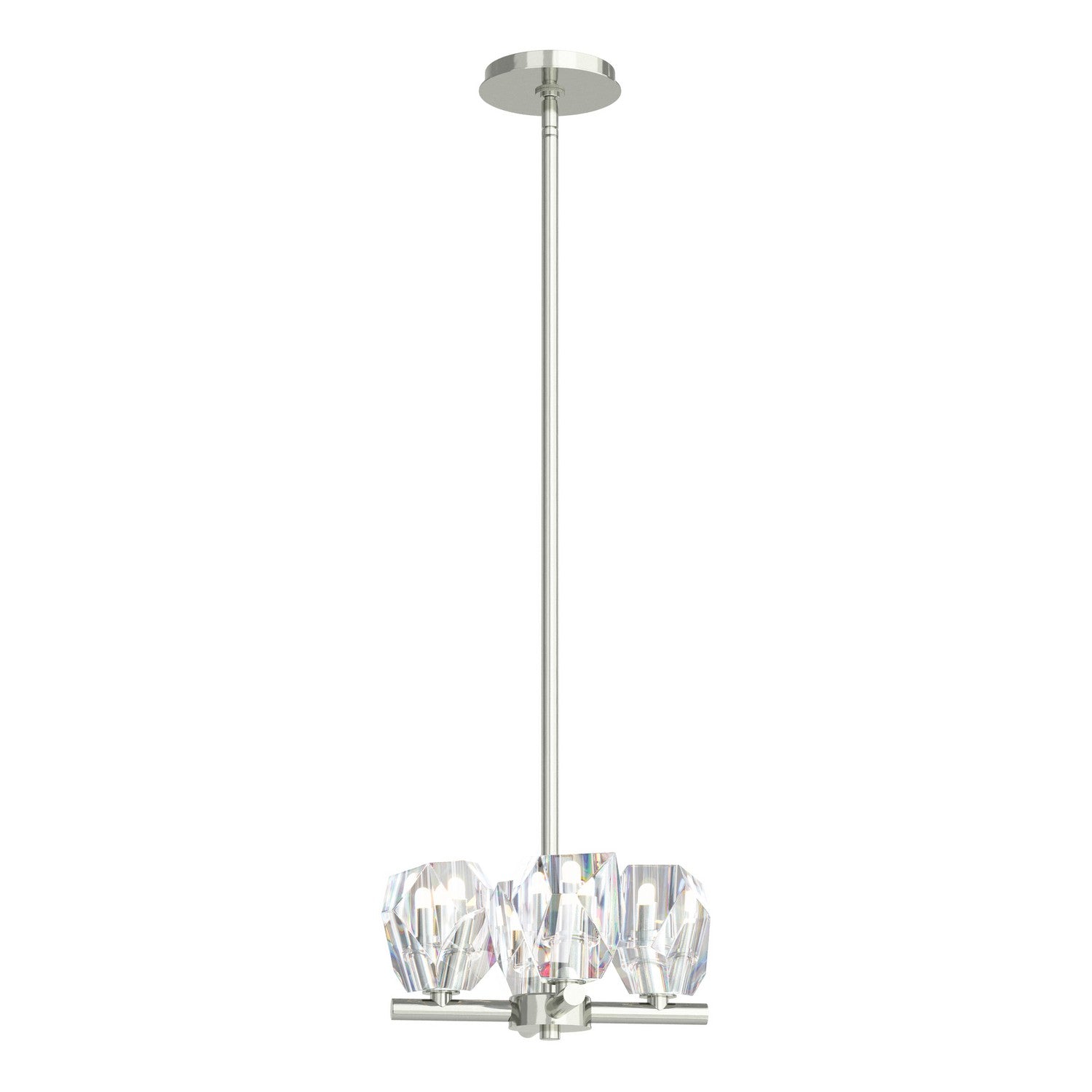 Hubbardton Forge - 131061-SKT-MULT-85-CR - Four Light Semi-Flush/Pendant - Gatsby - Sterling