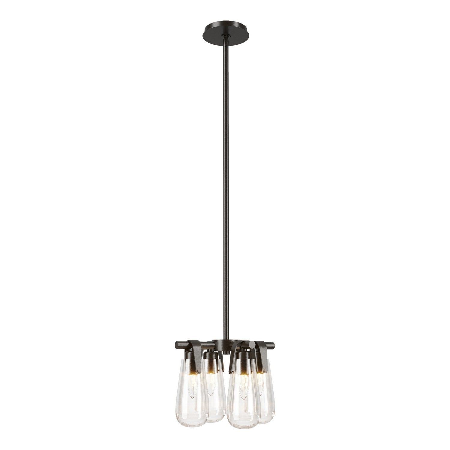 Hubbardton Forge - 131062-SKT-MULT-14-ZM0718 - Four Light Semi-Flush/Pendant - Eos - Oil Rubbed Bronze