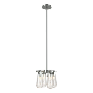 Hubbardton Forge - 131062-SKT-MULT-82-ZM0718 - Four Light Semi-Flush/Pendant - Eos - Vintage Platinum