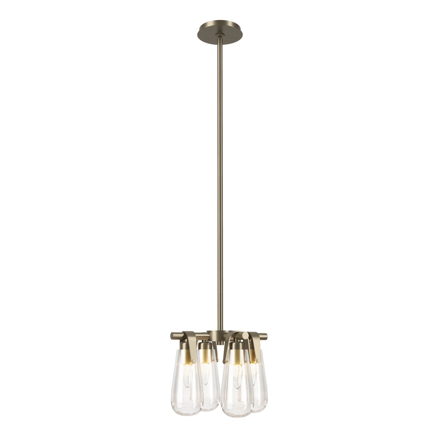 Hubbardton Forge - 131062-SKT-MULT-84-ZM0718 - Four Light Semi-Flush/Pendant - Eos - Soft Gold