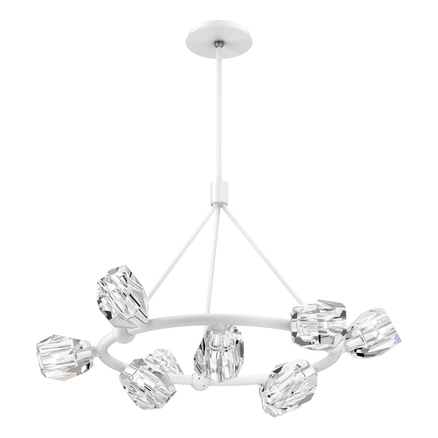 Hubbardton Forge - 131067-SKT-MULT-02-CR - Nine Light Pendant - Gatsby - White