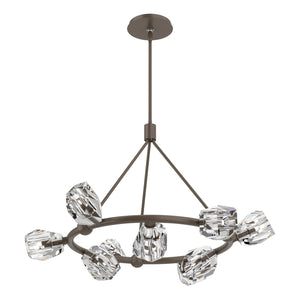 Hubbardton Forge - 131067-SKT-MULT-05-CR - Nine Light Pendant - Gatsby - Bronze