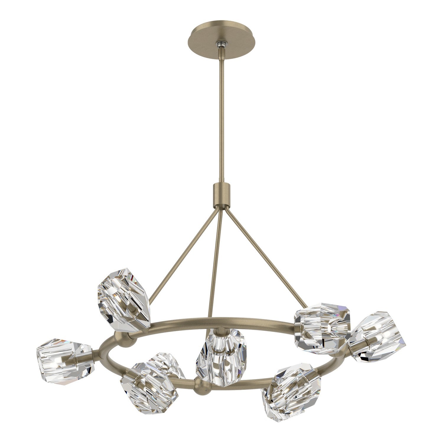 Hubbardton Forge - 131067-SKT-MULT-84-CR - Nine Light Pendant - Gatsby - Soft Gold