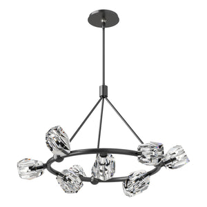 Hubbardton Forge - 131067-SKT-MULT-89-CR - Nine Light Pendant - Gatsby - Ink