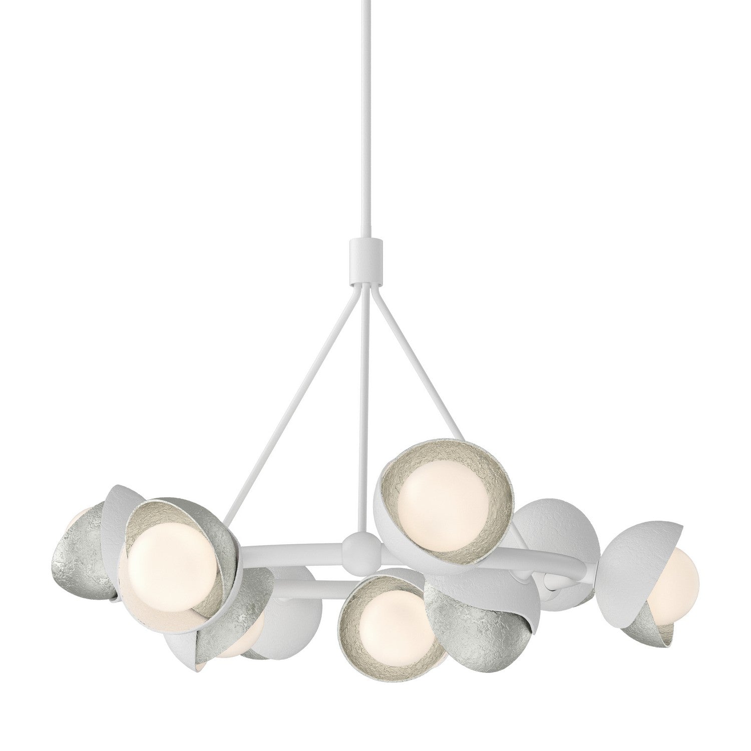 Hubbardton Forge - 131068-SKT-MULT-02-85-GG0711 - Nine Light Pendant - Brooklyn - White