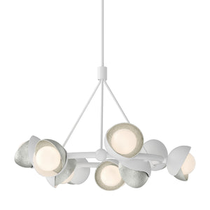 Hubbardton Forge - 131068-SKT-MULT-02-85-GG0711 - Nine Light Pendant - Brooklyn - White