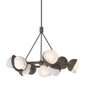 Hubbardton Forge - 131068-SKT-MULT-05-02-GG0711 - Nine Light Pendant - Brooklyn - Bronze