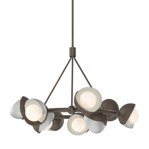 Hubbardton Forge - 131068-SKT-MULT-05-82-GG0711 - Nine Light Pendant - Brooklyn - Bronze