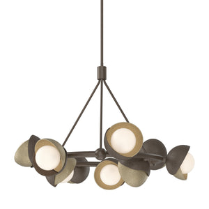 Hubbardton Forge - 131068-SKT-MULT-05-84-GG0711 - Nine Light Pendant - Brooklyn - Bronze
