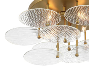 Minka-Lavery - 1124-695 - Four Light Flush Mount - Artze - Soft Brass