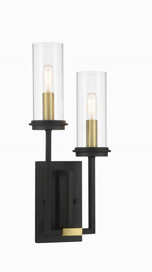 Minka-Lavery - 3202-781 - Two Light Wall Sconce - Hillstone - Sand Coal And Soft Brass