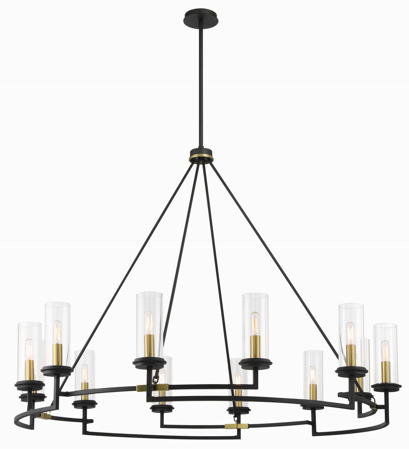 Minka-Lavery - 3207-781 - 12 Light Chandelier - Hillstone - Sand Coal And Soft Brass