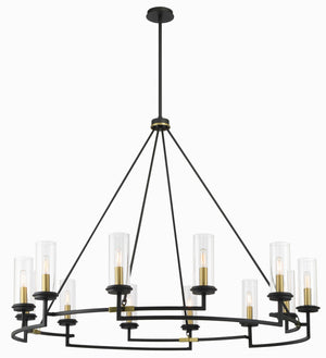Minka-Lavery - 3207-781 - 12 Light Chandelier - Hillstone - Sand Coal And Soft Brass
