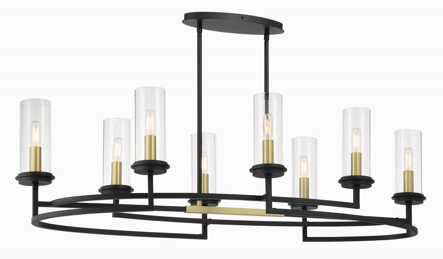 Minka-Lavery - 3208-781 - Eight Light Island Pendant - Hillstone - Sand Coal And Soft Brass