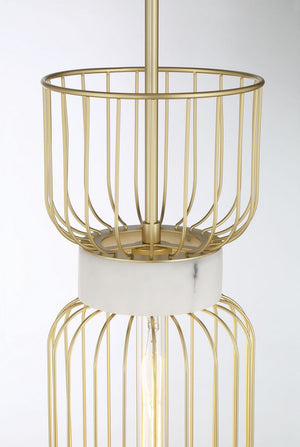 Minka-Lavery - 3392-754 - One Light Mini Pendant - Park Slope by Robin Baron - Nouveau Gold