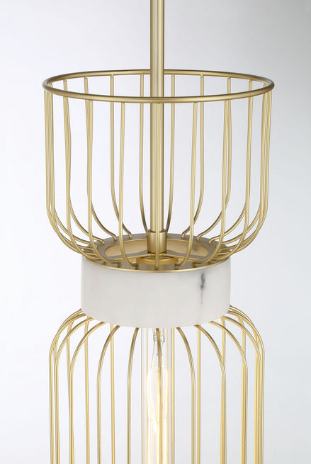 Minka-Lavery - 3392-754 - One Light Mini Pendant - Park Slope by Robin Baron - Nouveau Gold