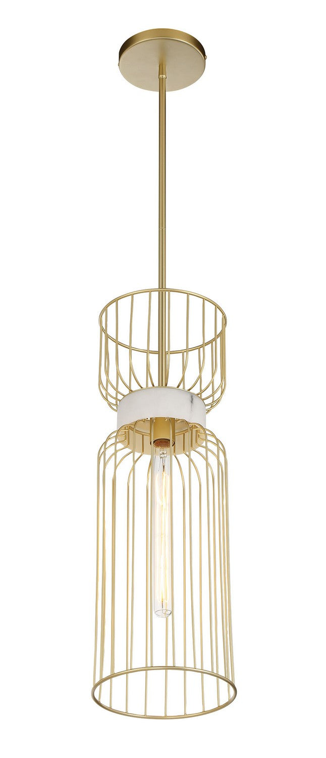 Minka-Lavery - 3392-754 - One Light Mini Pendant - Park Slope by Robin Baron - Nouveau Gold