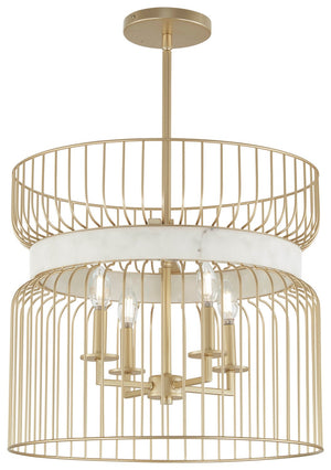 Minka-Lavery - 3394-754 - Four Light Pendant - Park Slope by Robin Baron - Nouveau Gold