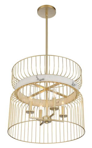 Minka-Lavery - 3394-754 - Four Light Pendant - Park Slope by Robin Baron - Nouveau Gold
